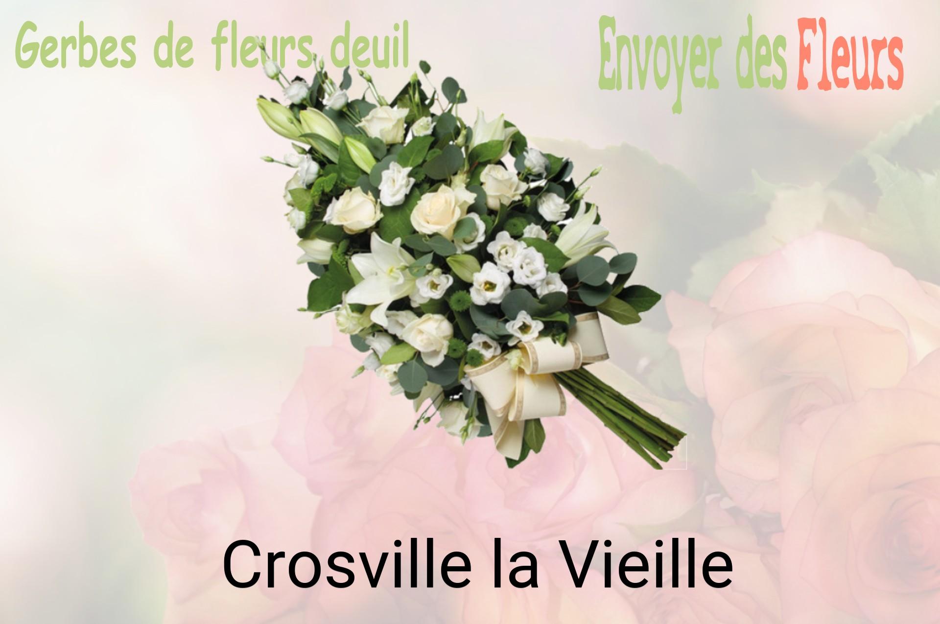 Gerbe de fleurs de deuil livrée à Crosville-la-Vieille
